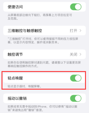 诸暨苹果授权维修站分享iPhone轻点无法唤醒怎么办 