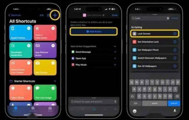 诸暨苹果14锁屏维修店分享iPhone14升级iOS16.4后如何创建锁屏快捷方式 